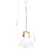 vidaXL Candeeiro suspenso industrial redondo 25 W 40 cm E27 branco
