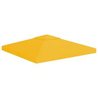vidaXL Cobertura de gazebo com 2 camadas 310 g/m² 3x3 m amarelo