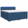vidaXL Cama box spring com colch&atilde;o Azul 140 x 200 cm Tecido