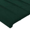 vidaXL Cabeceira de cama 2 pcs veludo 100x5x78/88 cm verde-escuro