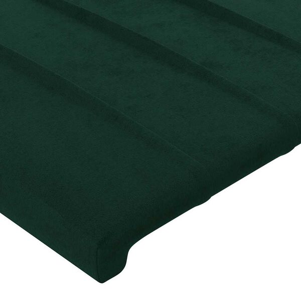 vidaXL Cabeceira de cama 2 pcs veludo 100x5x78/88 cm verde-escuro