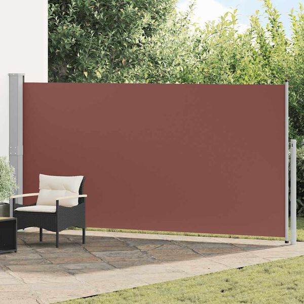 vidaXL Toldo lateral retr&aacute;til 160 x 500 cm castanho