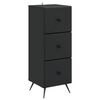 vidaXL Gabinete de Gavetas Preto 33 x 34,5 x 90 cm