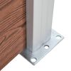 vidaXL Painel de vedação para jardim 180x186 cm WPC castanho