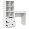 vidaXL Mesa com gaveta 2 pcs Branco