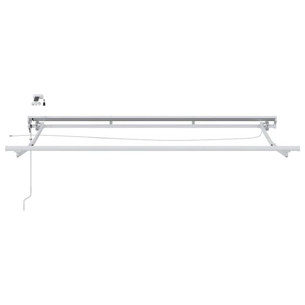 vidaXL Moldura de Toldo El&eacute;trico com LEDs Branco 3 x 2 m Alum&iacute;nio