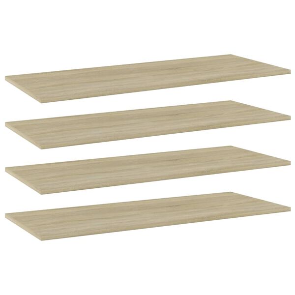 vidaXL Prateleiras estante 4pcs 100x40x1,5cm contrapl. carvalho sonoma