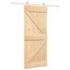 vidaXL Porta Deslizante 85 x 210 cm Natural e Branco
