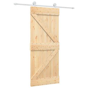 vidaXL Porta Deslizante 85 x 210 cm Natural e Branco