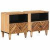 vidaXL Mesa-de-cabeceira com gaveta 2 pcs Castanho 50 x 33 x 60 cm