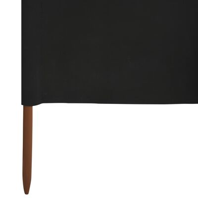 vidaXL Para-vento com 5 painéis em tecido 600x160 cm preto