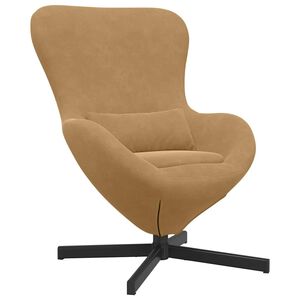 vidaXL Cadeira ovo Castanho 63 x 73 x 90 cm Veludo