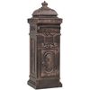 vidaXL Caixa correio coluna estilo vintage alum&iacute;nio inoxid&aacute;vel bronze