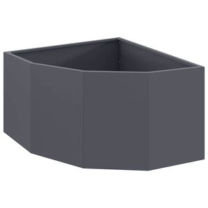 vidaXL Vaso de Canto Antracite 60 x 60 x 35 cm A&ccedil;o