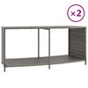 vidaXL Prateleiras de arruma&ccedil;&atilde;o 2 pcs vime PE cinzento