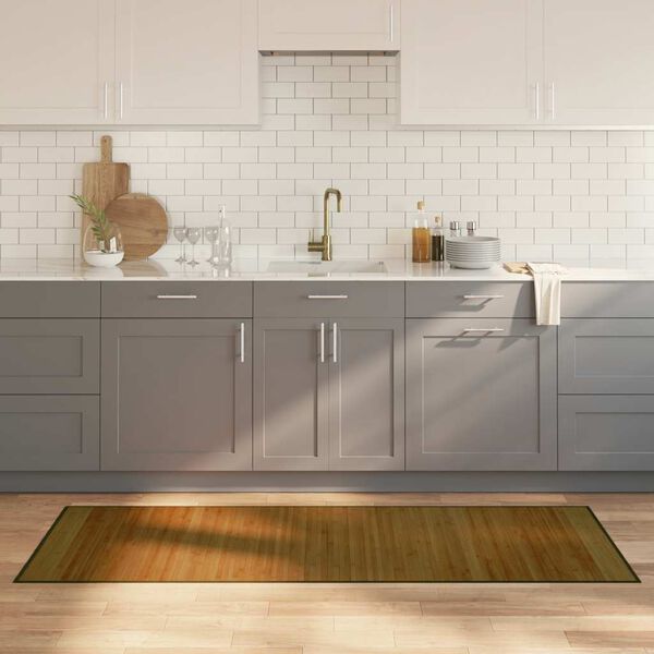 vidaXL Tapete retangular 70x200 cm bambu castanho