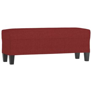 vidaXL Banco 100x35x41 cm tecido vermelho tinto