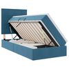 vidaXL Cama com arruma&ccedil;&atilde;o e colch&atilde;o Azul Escuro 90 x 190 cm Veludo