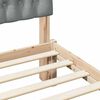 vidaXL Estrutura de Cama com Cabeceira Estofada Castanho 180 x 200 cm