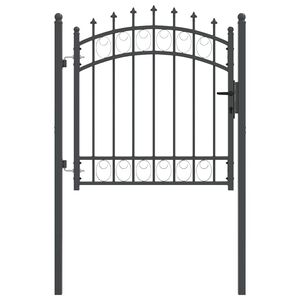 vidaXL Port&atilde;o de Cerca com Espinhos EMMEN 104 x 97 cm Tranc&aacute;vel