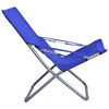 vidaXL Cadeiras de praia dobr&aacute;veis 2 pcs tecido azul