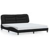 vidaXL Estrutura de cama sem colch&atilde;o Hvar 180x200cm couro artificial preto