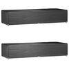 vidaXL Capas p/ espregui&ccedil;adeira 2pcs 12 ilh&oacute;s 205x75x40 cm polietileno