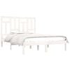 vidaXL Cama sem colch&atilde;o 135x190 cm madeira de pinho maci&ccedil;a branco