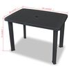 vidaXL Mesa de jardim 101x68x72 cm pl&aacute;stico antracite