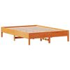vidaXL Cama sem colchão 140x200 cm madeira pinho maciça castanho-mel