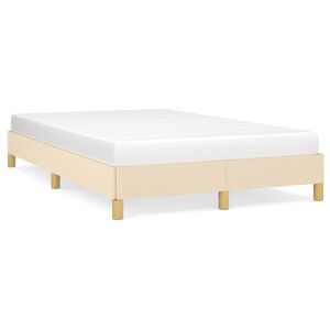 vidaXL Estrutura de cama sem colch&atilde;o 120x200 cm tecido cor creme
