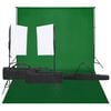 vidaXL Kit de est&uacute;dio fotogr&aacute;fico com conjunto de ilumina&ccedil;&atilde;o e fundo
