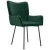 vidaXL Cadeiras de jantar 2 pcs veludo verde-escuro