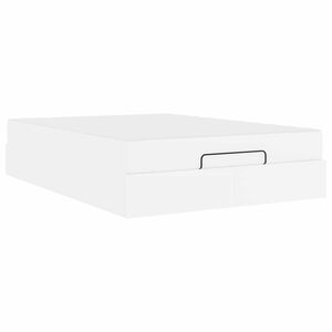 vidaXL Estrutura de cama com colch&atilde;o com colch&atilde;o 2 pcs Branco PVC