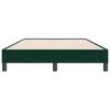 vidaXL Cama com molas sem colch&atilde;o 120x220 cm veludo verde-escuro