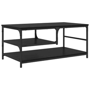 vidaXL Mesa de centro Carvalho Preto 90 x 49 x 40 cm