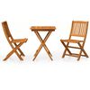 vidaXL 3 pcs conjunto jantar dobr&aacute;vel p/ jardim madeira ac&aacute;cia maci&ccedil;a