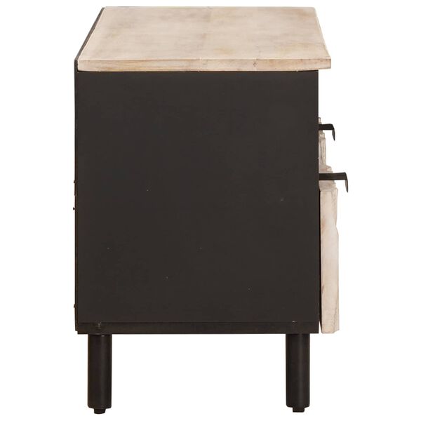 vidaXL Gabinete para TV Acabamento em Wash Branco 100 x 33 x 46 cm