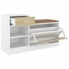 vidaXL Banco sapateira 94,5x31x57 cm contraplacado branco/sonoma