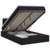 vidaXL Cama Ottoman com Colch&atilde;o e LED Preto 120 x 200 cm Tecido