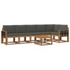 vidaXL Conjunto de Sof&aacute;s para Exterior 7 unid. Natural e Antracite