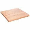 vidaXL Tampo de mesa 60x60x(2-4) cm carvalho tratado castanho-claro