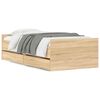 vidaXL Estrutura de cama com gavetas 90x190 cm carvalho sonoma