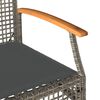 vidaXL 4 pcs conjunto lounge de jardim c/ almofad&otilde;es vime PE cinzento