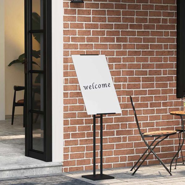 vidaXL Displays de Feira 2 pcs Preto 26,5 x 26,5 x 150 cm A&ccedil;o