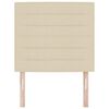 vidaXL Cabeceira com cabeceira Creme 90 cm Couro Sint&eacute;tico