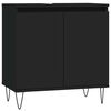 vidaXL Arm&aacute;rio de casa de banho 58x33x60 cm derivados madeira preto