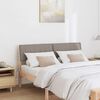 vidaXL Cabeceira estofada Cinzento-acastanhado 140 cm
