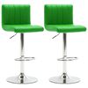 vidaXL Bancos de bar 2 pcs couro artificial verde