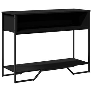 vidaXL Mesa consola 100x35x74,5 cm derivados de madeira preto